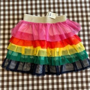 Hanna Andersson Rainbow Ruffle Skirt in Soft Tulle - Size 120 4-6/7 - NEW W TAGS